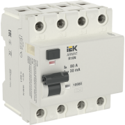 IEK ARMAT Выключатель дифференциального тока R10N 4P 80А 30мА тип A