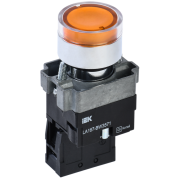 IEK Кнопка управления LA167-BW3571 d=22мм RC 1з с подсветкой желтая