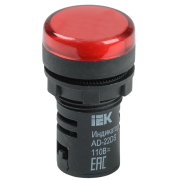 IEK Лампа AD22DS(LED)матрица d=22мм красный 24В AC/DC