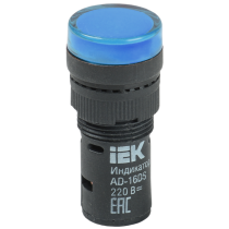 IEK Лампа AD16DS(LED)матрица d=16мм синий 230В AC