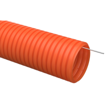 IEK Труба гофрированная ПНД d=20мм с зондом оранжевая тяжелая (100м)