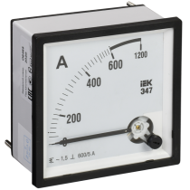 IEK Амперметр аналоговый Э47 600/5А класс точности 1,5 72х72мм