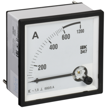 IEK Амперметр аналоговый Э47 600/5А класс точности 1,5 72х72мм - IPA10-6-0600-E