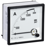 IEK Амперметр аналоговый Э47 1500/5А класс точности 1,5 72х72мм
