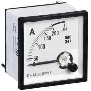 IEK Амперметр аналоговый Э47 200/5А класс точности 1,5 96х96мм