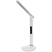 IEK LIGHTING Светильник светодиодный настольный 2011 7Вт на подставке QI-заряд USB-выход кожа белый