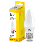 IEK Лампа светодиодная ALFA C35 свеча 10Вт 230В 3000К E27