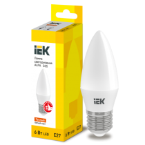 IEK Лампа светодиодная ALFA C35 свеча 6Вт 230В 3000К E27