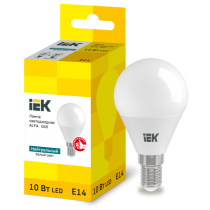 IEK Лампа светодиодная ALFA G45 шар 10Вт 230В 4000К E14