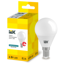 IEK Лампа светодиодная ALFA G45 шар 6Вт 230В 4000К E14