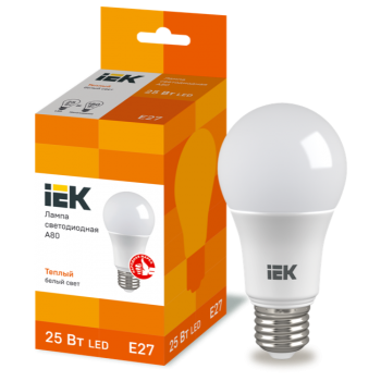 IEK Лампа светодиодная A80 шар 25Вт 230В 3000К E27 - LLE-A80-25-230-30-E27