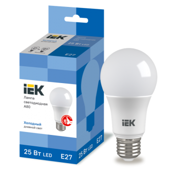 IEK Лампа светодиодная A80 шар 25Вт 230В 6500К E27 - LLE-A80-25-230-65-E27