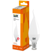 IEK Лампа светодиодная CB35 свеча на ветру 5Вт 230В 3000К E14