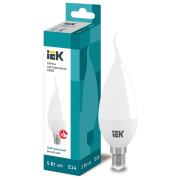IEK Лампа светодиодная CB35 свеча на ветру 5Вт 230В 4000К E14