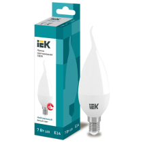 IEK Лампа светодиодная CB35 свеча на ветру 7Вт 230В 4000К E14
