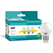 IEK Лампа светодиодная G45 шар 7Вт 230В 4000К E27 (3шт/упак)