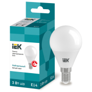 IEK Лампа светодиодная G45 шар 3Вт 230В 4000К E14