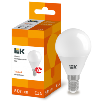 IEK Лампа светодиодная G45 шар 5Вт 230В 3000К E14