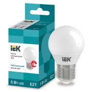 IEK Лампа светодиодная G45 шар 5Вт 230В 4000К E27