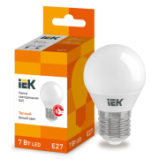 IEK Лампа светодиодная G45 шар 7Вт 230В 3000К E27