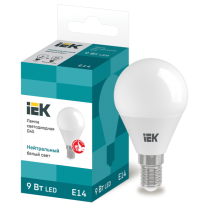IEK Лампа светодиодная G45 шар 9Вт 230В 4000К E14