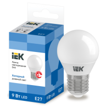 IEK Лампа светодиодная G45 шар 9Вт 230В 6500К E27