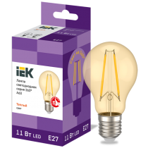 IEK Лампа светодиодная A60 шар золото 11Вт 230В 2700К E27 серия 360°