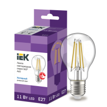 IEK Лампа светодиодная A60 шар прозрачная 11Вт 230В 6500К E27 серия 360°