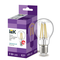 IEK Лампа светодиодная A60 шар прозрачная 9Вт 230В 4000К E27 серия 360°