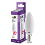 IEK Лампа светодиодная C35 свеча матовая 7Вт 230В 3000К E14 серия 360°