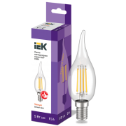 IEK Лампа светодиодная CВ35 свеча на ветру прозрачная 5Вт 230В 3000К E14 серия 360°