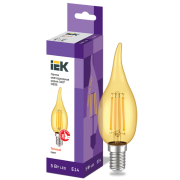 IEK Лампа светодиодная CВ35 свеча на ветру золото 5Вт 230В 2700К E14 серия 360°