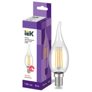 IEK Лампа светодиодная CВ35 свеча на ветру прозрачная 7Вт 230В 3000К E14 серия 360°