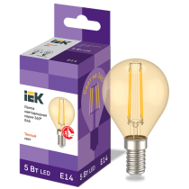 IEK Лампа светодиодная G45 шар золото 5Вт 230В 2700К E14 серия 360°