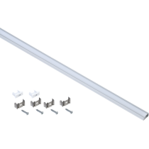 IEK Профиль алюминиевый для светодиодной ленты 1607 накладной прямоугольный 2м с комплектом аксессуаров (опал)