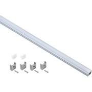 IEK Профиль алюминиевый для светодиодной ленты 1712 накладной прямоугольный 2м с комплектом аксессуаров (опал)