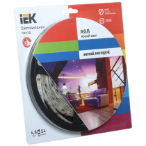 IEK Лента светодиодная 5м блистер LSR-3528RGB54-4.8-IP65-12V IEK-eco