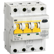 IEK Автоматический выключатель дифференциального тока АВДТ34 C10 30мА