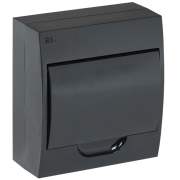 IEK KREPTA 3 Корпус пластиковый ЩРН-П-8 IP41 черная дверь черный
