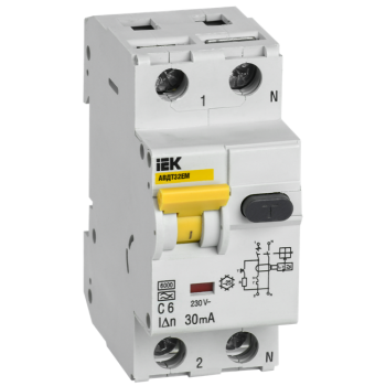 IEK Автоматический выключатель дифференциального тока АВДТ32EM C6 30мА - MVD14-1-006-C-030