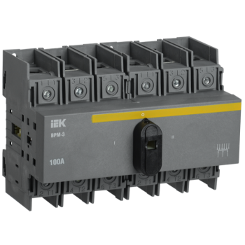 IEK Выключатель-разъединитель модульный ВРМ-3 3P 100А - MVR30-3-100