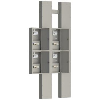 IEK Устройство этажное распределительное УЭРМ-43 на четыре квартиры с трехфазным вводом с характеристикой C в каждую квартиру - NKU10-UERM-43000000-01
