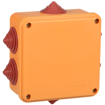 IEK Коробка распаячная огнестойкая ПС 100х100х50мм 4P 10мм2 IP55 6 вводов - UKF30-100-100-050-4-10-09