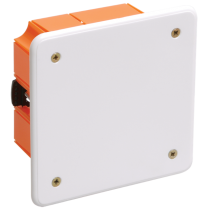 IEK Коробка распаячная КМ41022 92х92x45мм для полых стен (с саморезами, пластиковые лапки, с крышкой)