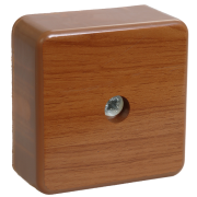 IEK Коробка распаячная КМ41206-05 для открытой проводки 50х50х20мм дуб (4 клеммы 3мм2)