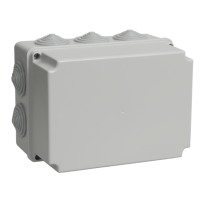 IEK Коробка распаячная КМ41246 для открытой проводки 190х140х120мм IP55 (RAL 7035, 10 гермовводов)